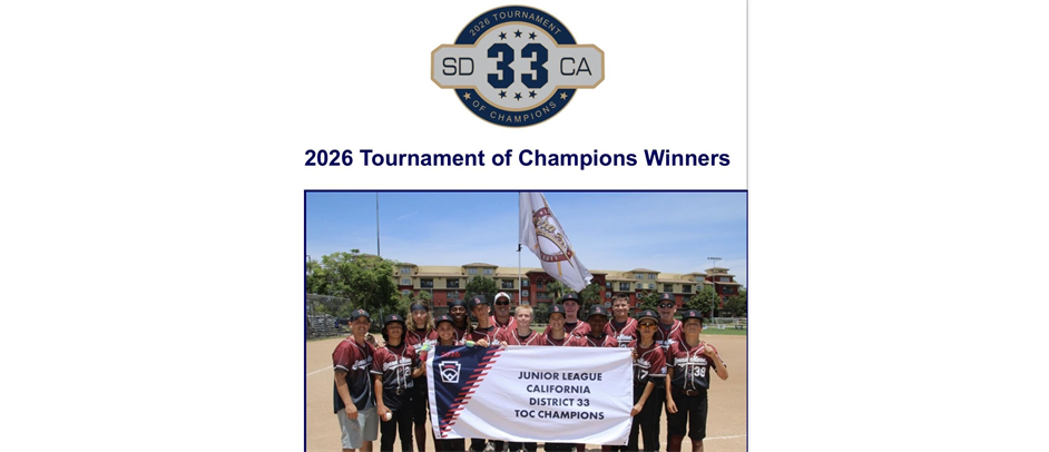 Junior Division District 33 TOC Champions!